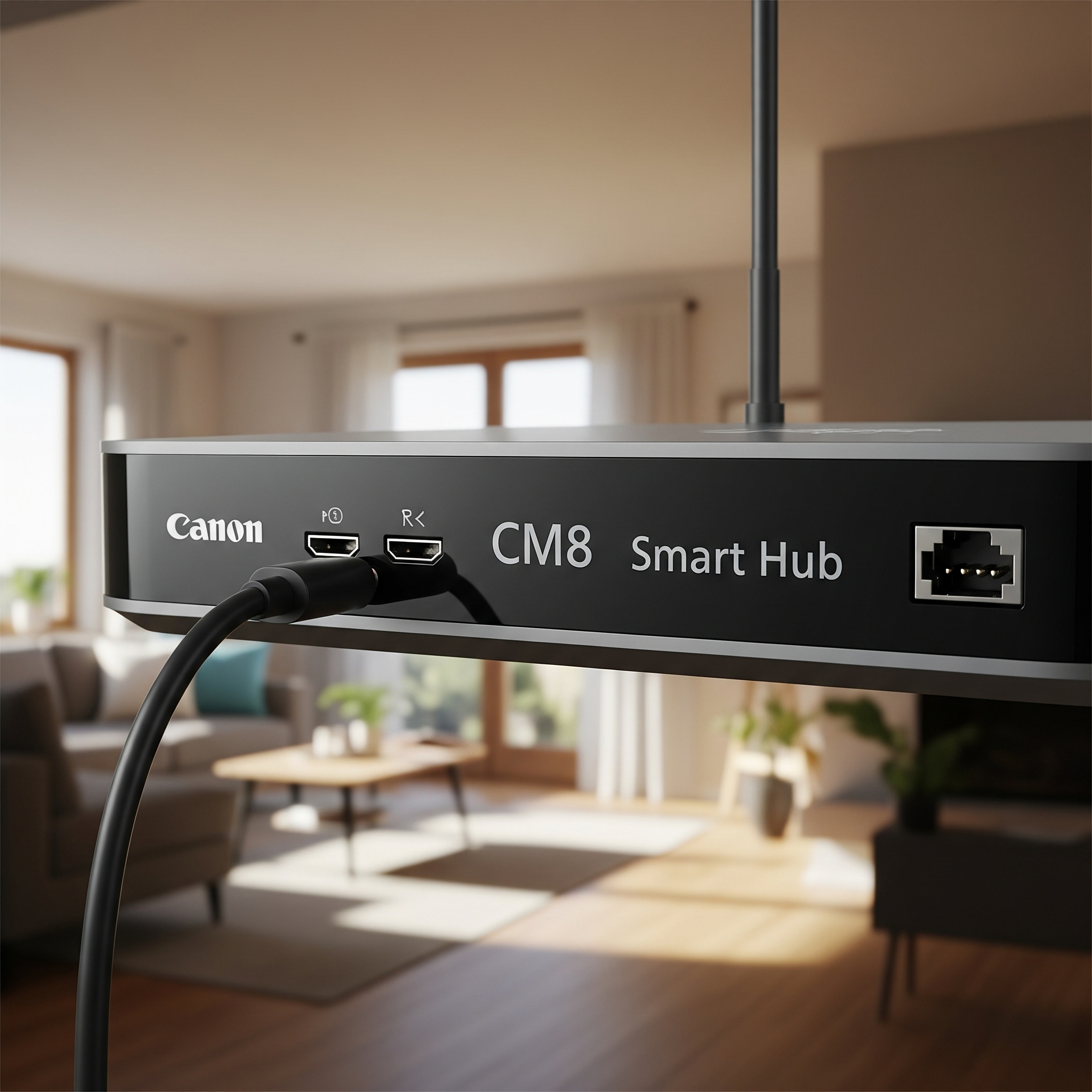 The CM8 Smart Hub on a modern desk